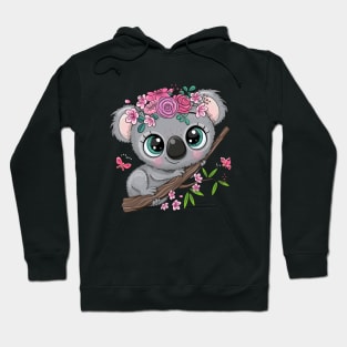 Cute Koala bear on a branch Hoodie